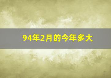 94年2月的今年多大