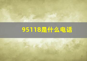 95118是什么电话