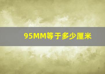 95MM等于多少厘米