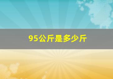 95公斤是多少斤