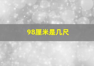 98厘米是几尺