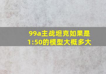 99a主战坦克如果是1:50的模型大概多大