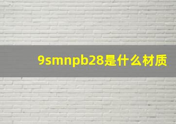 9smnpb28是什么材质(