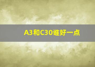 A3和C30谁好一点