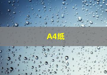 A4纸