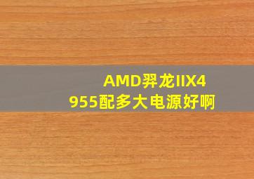 AMD羿龙IIX4955配多大电源好啊