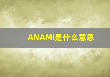 ANAMI是什么意思