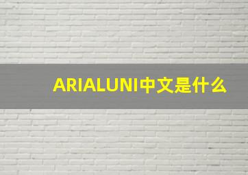 ARIALUNI中文是什么