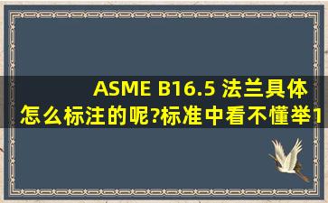 ASME B16.5 法兰具体怎么标注的呢?标准中看不懂,举12个例子,谢谢!!