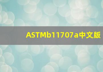 ASTMb11707a中文版