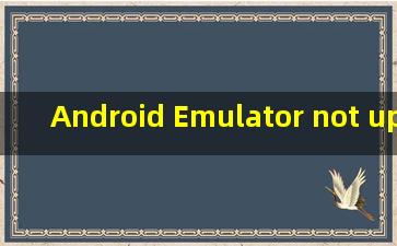 Android Emulator not updating. crashpadhandler.exe 