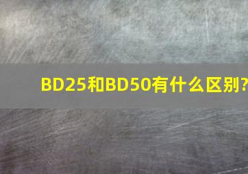 BD25和BD50有什么区别?