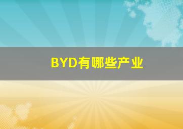 BYD有哪些产业