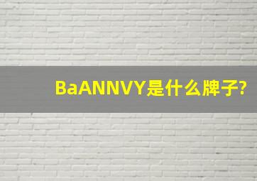 BaANNVY是什么牌子?