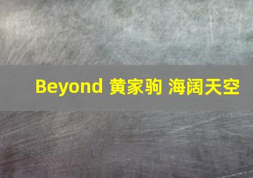 Beyond 黄家驹 海阔天空