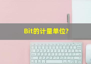 Bit的计量单位?