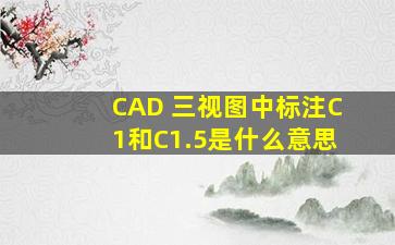 CAD 三视图中标注C1和C1.5是什么意思