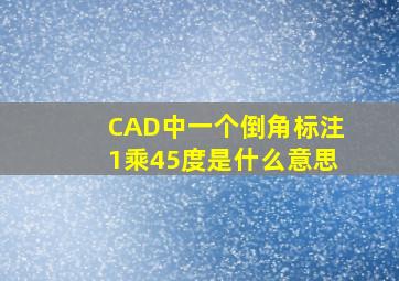 CAD中一个倒角标注1乘45度是什么意思(