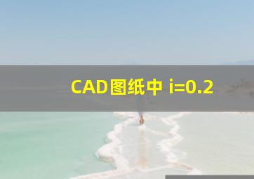 CAD图纸中 i=0.2