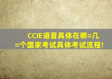 CCIE语音具体在哪=几=个国家考试,具体考试流程!