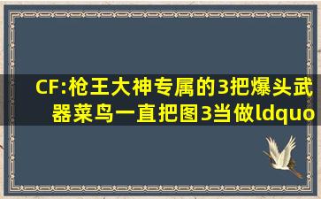 CF:枪王大神专属的3把爆头武器,菜鸟一直把图3当做“垃圾”