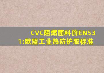 CVC阻燃面料的EN531:欧盟工业热防护服标准