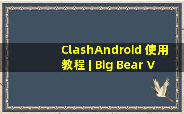 Clash(Android) 使用教程 | Big Bear VPN