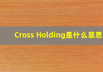 Cross Holding是什么意思?