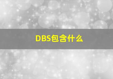 DBS包含什么