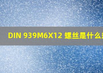 DIN 939M6X12 螺丝是什么规格