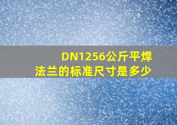 DN1256公斤平焊法兰的标准尺寸是多少(