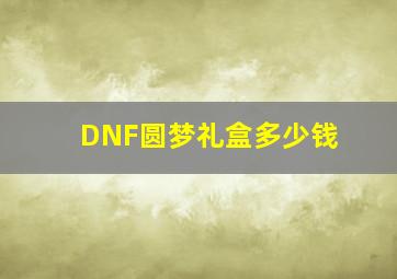 DNF圆梦礼盒多少钱