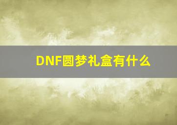 DNF圆梦礼盒有什么