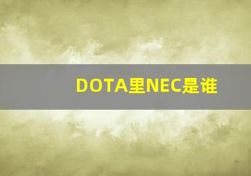 DOTA里NEC是谁