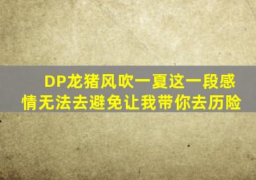 DP龙猪《风吹一夏》这一段感情无法去避免,让我带你去历险