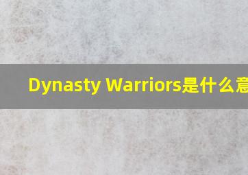 Dynasty Warriors是什么意思