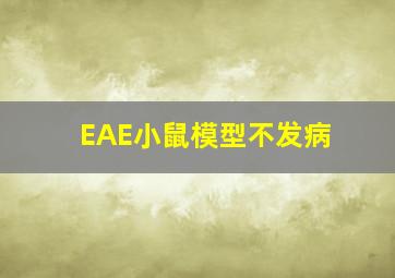 EAE小鼠模型不发病