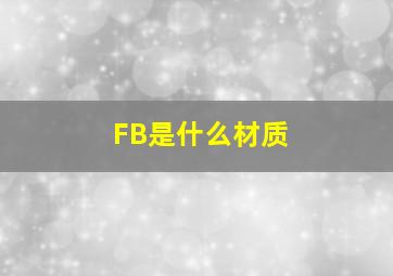 FB是什么材质