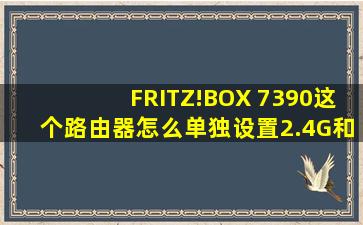 FRITZ!BOX 7390这个路由器怎么单独设置2.4G和5G网络的名字,求...