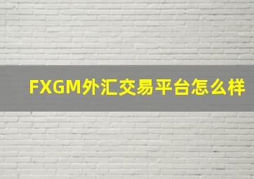 FXGM外汇交易平台怎么样