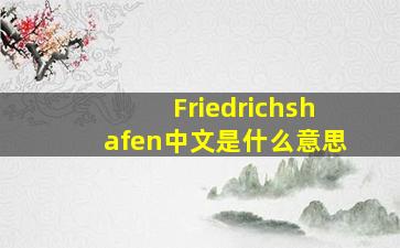 Friedrichshafen中文是什么意思