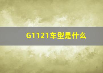 G1121车型是什么