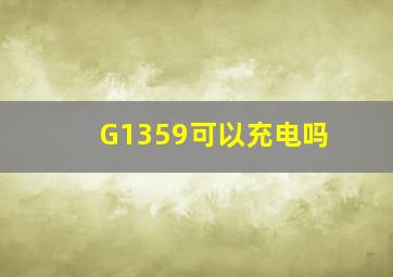 G1359可以充电吗