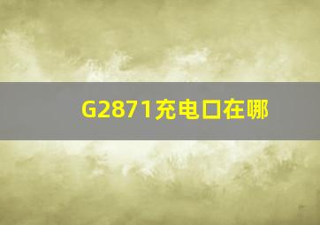 G2871充电口在哪