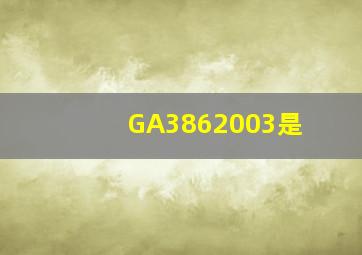 GA3862003是()。