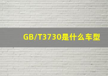 GB/T3730是什么车型