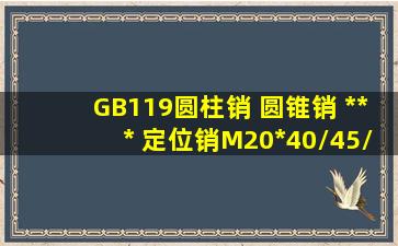 GB119圆柱销 圆锥销 *** 定位销M20*40/45/50120