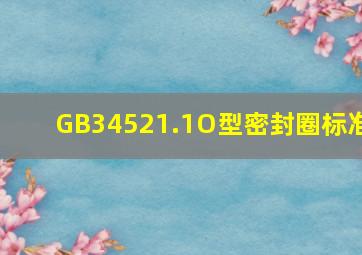 GB34521.1O型密封圈标准