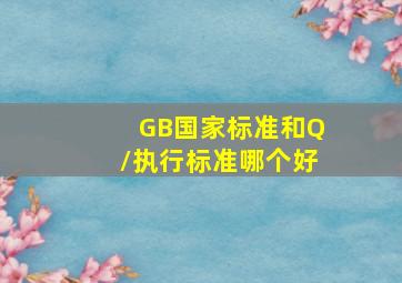 GB国家标准和Q/执行标准哪个好