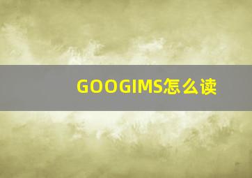 GOOGIMS怎么读